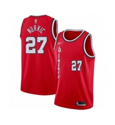 Youth Portland Trail Blazers #27 Jusuf Nurkic Swingman Red Hardwood Classics Basketball Jersey