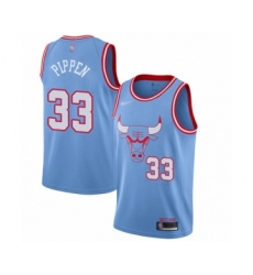 Youth Chicago Bulls #33 Scottie Pippen Swingman Blue Basketball Jersey - 2019 20 City Edition
