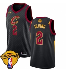 Youth Nike Cleveland Cavaliers #2 Kyrie Irving Authentic Black 2018 NBA Finals Bound NBA Jersey Statement Edition
