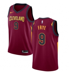 Men's Nike Cleveland Cavaliers #9 Channing Frye Swingman Maroon NBA Jersey - Icon Edition