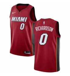 Men's Nike Miami Heat #0 Josh Richardson Authentic Red NBA Jersey Statement Edition