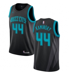 Men's Nike Jordan Charlotte Hornets #44 Frank Kaminsky Swingman Black NBA Jersey - 2018 19 City Edition