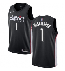Men's Nike Washington Wizards #1 Chris McCullough Swingman Black NBA Jersey - City Edition