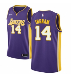 Women's Nike Los Angeles Lakers #14 Brandon Ingram Authentic Purple NBA Jersey - Icon Edition