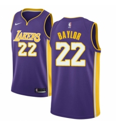 Youth Nike Los Angeles Lakers #22 Elgin Baylor Authentic Purple NBA Jersey - Icon Edition