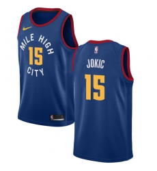 Youth Nike Denver Nuggets #15 Nikola Jokic Swingman Light Blue Alternate NBA Jersey Statement Edition