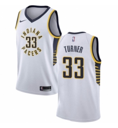 Women's Nike Indiana Pacers #33 Myles Turner Swingman White NBA Jersey - Association Edition