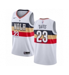Women's Nike New Orleans Pelicans #23 Anthony Davis White Swingman Jersey - Earned Edition