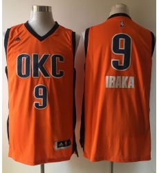 Thunder #9 Serge Ibaka Orange Alternate Stitched NBA Jerse