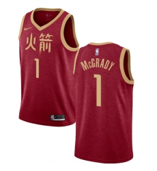 Youth Nike Houston Rockets #1 Tracy McGrady Swingman Red NBA Jersey - 2018 19 City Edition