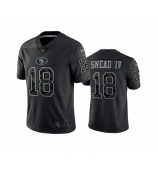 Men's San Francisco 49ers #18 Willie Snead IV Black Reflective Limited Stitched Football Jersey