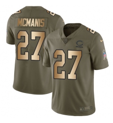 Men's Nike Chicago Bears #27 Sherrick McManis Limited Olive/Gold Salute to Service NFL Jersey