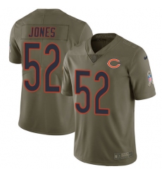 Youth Nike Chicago Bears #52 Christian Jones Limited Olive 2017 Salute to Service NFL Jersey