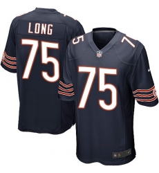 Men's Nike Chicago Bears #75 Kyle Long Game Navy Blue Team Color NFL Jersey