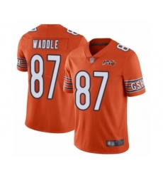 Youth Chicago Bears #87 Tom Waddle Orange Alternate 100th Season Limited Football Jersey