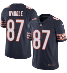 Youth Nike Chicago Bears #87 Tom Waddle Navy Blue Team Color Vapor Untouchable Limited Player NFL Jersey