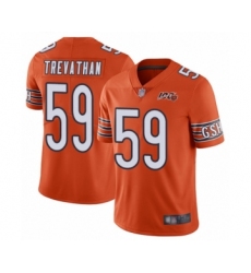 Men's Chicago Bears #59 Danny Trevathan Orange Alternate 100th Season Limited Football Jersey