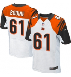 Men's Nike Cincinnati Bengals #61 Russell Bodine Elite White NFL Jersey