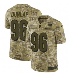 Men's Nike Cincinnati Bengals #96 Carlos Dunlap Limited Camo 2018 Salute to Service NFL Jersey