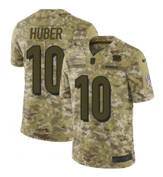 Youth Nike Cincinnati Bengals #10 Kevin Huber Limited Camo 2018 Salute to Service NFL Jersey