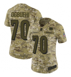Women's Nike Cincinnati Bengals #70 Cedric Ogbuehi Limited Camo 2018 Salute to Service NFL Jersey