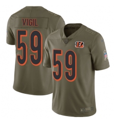 Youth Nike Cincinnati Bengals #59 Nick Vigil Limited Olive 2017 Salute to Service NFL Jersey