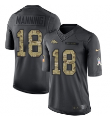 Men's Nike Denver Broncos #18 Peyton Manning Limited Black 2016 Salute to Service NFL Jersey Men's Nike Denver Broncos #18 Peyton Manning Limited Black 2016 Salute to Service NFL Jersey