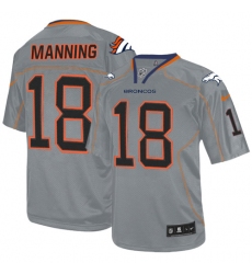 Youth Nike Denver Broncos #18 Peyton Manning Elite Lights Out Grey NFL Jersey Youth Nike Denver Broncos #18 Peyton Manning Elite Lights Out Grey NFL Jersey