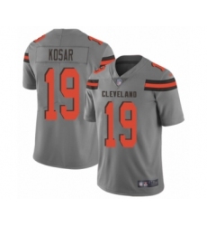 Women's Cleveland Browns #19 Bernie Kosar Limited Gray Inverted Legend Football Jersey