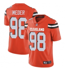 Youth Nike Cleveland Browns #98 Jamie Meder Orange Alternate Vapor Untouchable Limited Player NFL Jersey