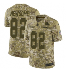 Youth Nike Cleveland Browns #82 Ozzie Newsome Limited Camo 2018 Salute to Service NFL Jersey