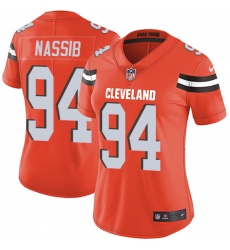 Women's Nike Cleveland Browns #94 Carl Nassib Orange Alternate Vapor Untouchable Limited Player NFL Jersey