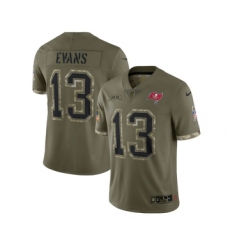 Men's Tampa Bay Buccaneers #13 Mike Evans 2022 Olive Salute To Service Limited Stitched Jersey Men's Tampa Bay Buccaneers #13 Mike Evans 2022 Olive Salute To Service Limited Stitched Jersey