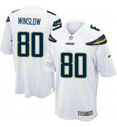 Men's Nike Los Angeles Chargers #80 Kellen Winslow Game White NFL Jersey
