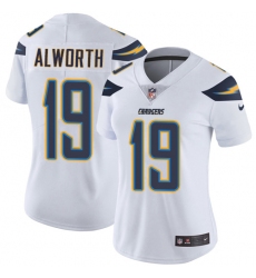 Women's Nike Los Angeles Chargers #19 Lance Alworth Elite White NFL Jersey