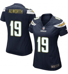 Women's Nike Los Angeles Chargers #19 Lance Alworth Game Navy Blue Team Color NFL Jersey