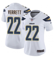 Women's Nike Los Angeles Chargers #22 Jason Verrett White Vapor Untouchable Limited Player NFL Jersey