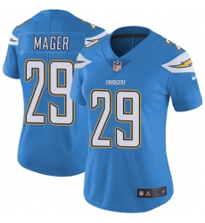 Women's Nike Los Angeles Chargers #29 Craig Mager Elite Electric Blue Alternate NFL Jersey