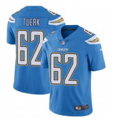 Men's Nike Los Angeles Chargers #62 Max Tuerk Electric Blue Alternate Vapor Untouchable Limited Player NFL Jersey