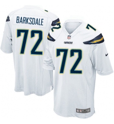Men's Nike Los Angeles Chargers #72 Joe Barksdale Game White NFL Jersey