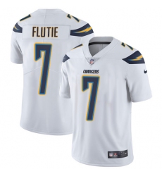 Men's Nike Los Angeles Chargers #7 Doug Flutie White Vapor Untouchable Limited Player NFL Jersey