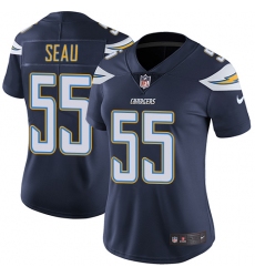 Women's Nike Los Angeles Chargers #55 Junior Seau Navy Blue Team Color Vapor Untouchable Limited Player NFL Jersey