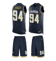 Men's Nike Los Angeles Chargers #94 Corey Liuget Limited Navy Blue Tank Top Suit NFL Jersey