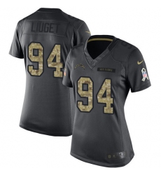 Women's Nike Los Angeles Chargers #94 Corey Liuget Limited Black 2016 Salute to Service NFL Jersey