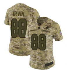 Women's Nike Dallas Cowboys #88 Michael Irvin Limited Camo 2018 Salute to Service NFL Jersey