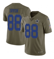 Youth Nike Dallas Cowboys #88 Michael Irvin Limited Olive 2017 Salute to Service NFL Jersey