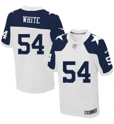 Men's Nike Dallas Cowboys #54 Randy White Elite White Throwback Alternate NFL Jersey