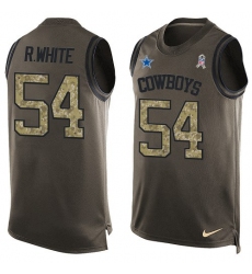 Men's Nike Dallas Cowboys #54 Randy White Limited Green Salute to Service Tank Top NFL Jersey