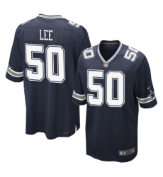 Men's Nike Dallas Cowboys #50 Sean Lee Game Navy Blue Team Color NFL Jersey