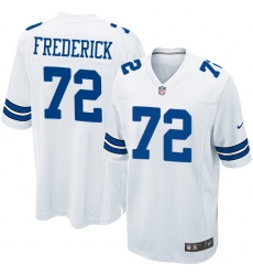 Men's Nike Dallas Cowboys #72 Travis Frederick Game White NFL Jersey